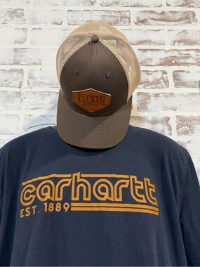 Tucker trail saddles Brown and Tan Mesh Trucker Hat